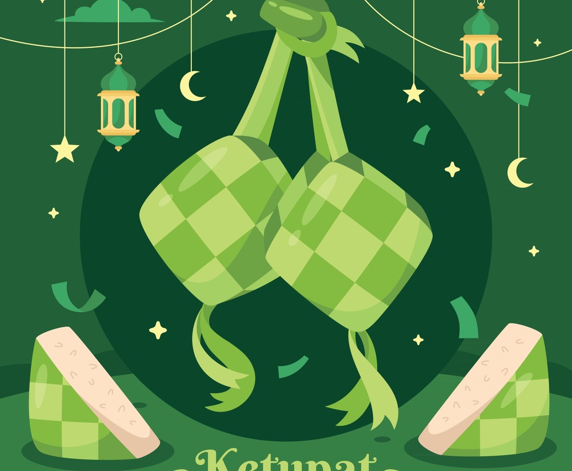 Eid Mubarak Ketupat Concept