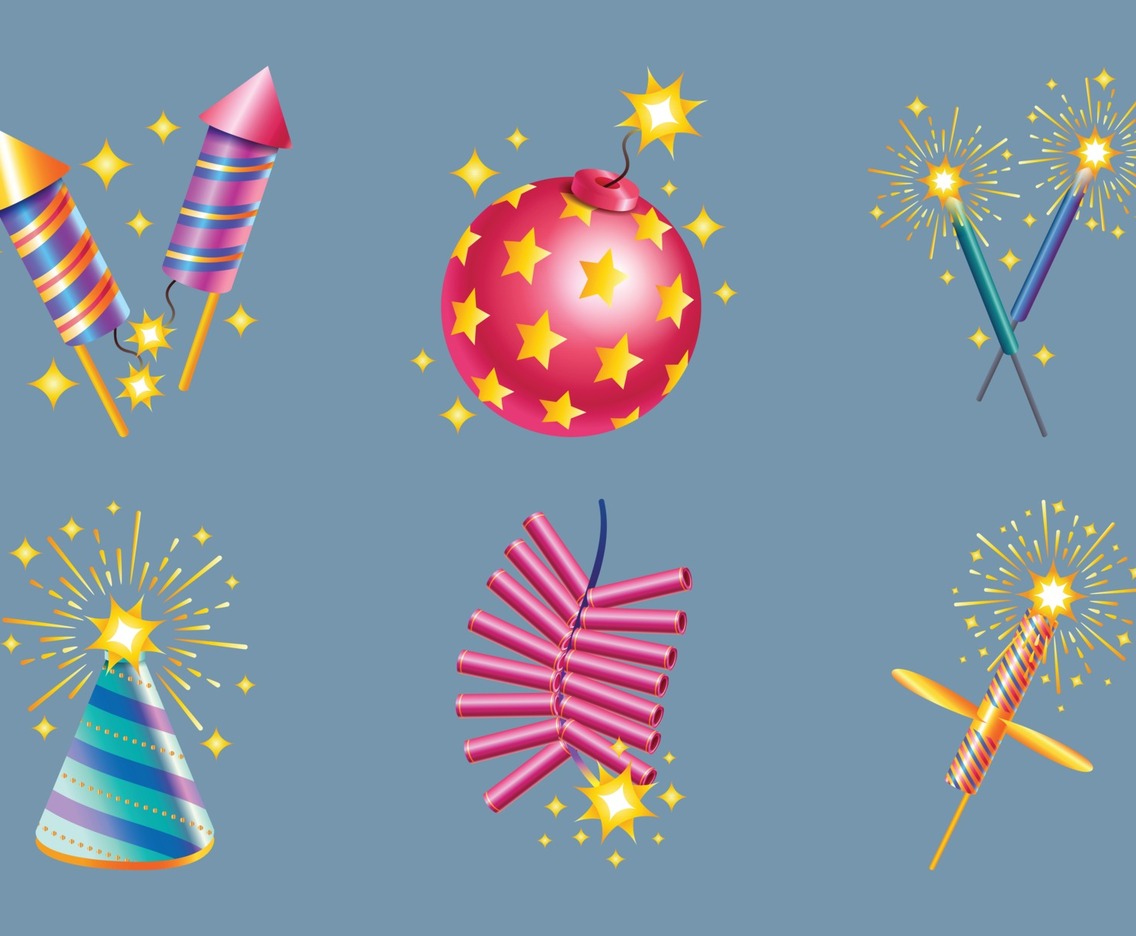 Collection of Firework and Firecracker Icons