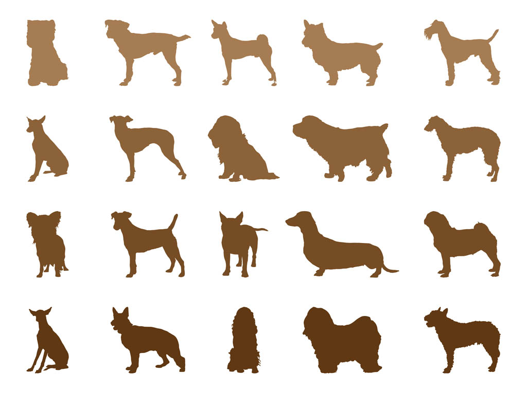 Dog Breeds Silhouettes