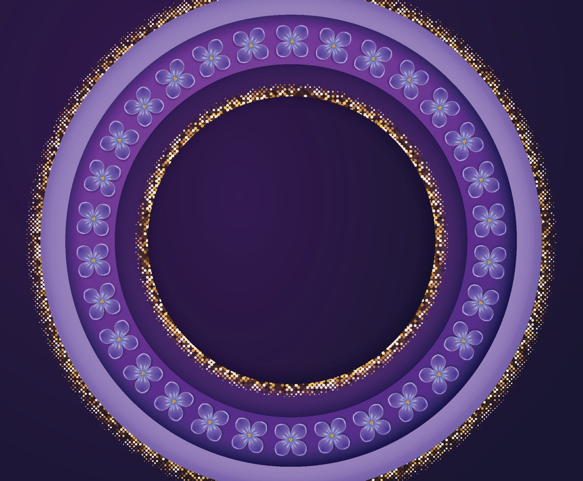 Circle Papercut Lavender Background