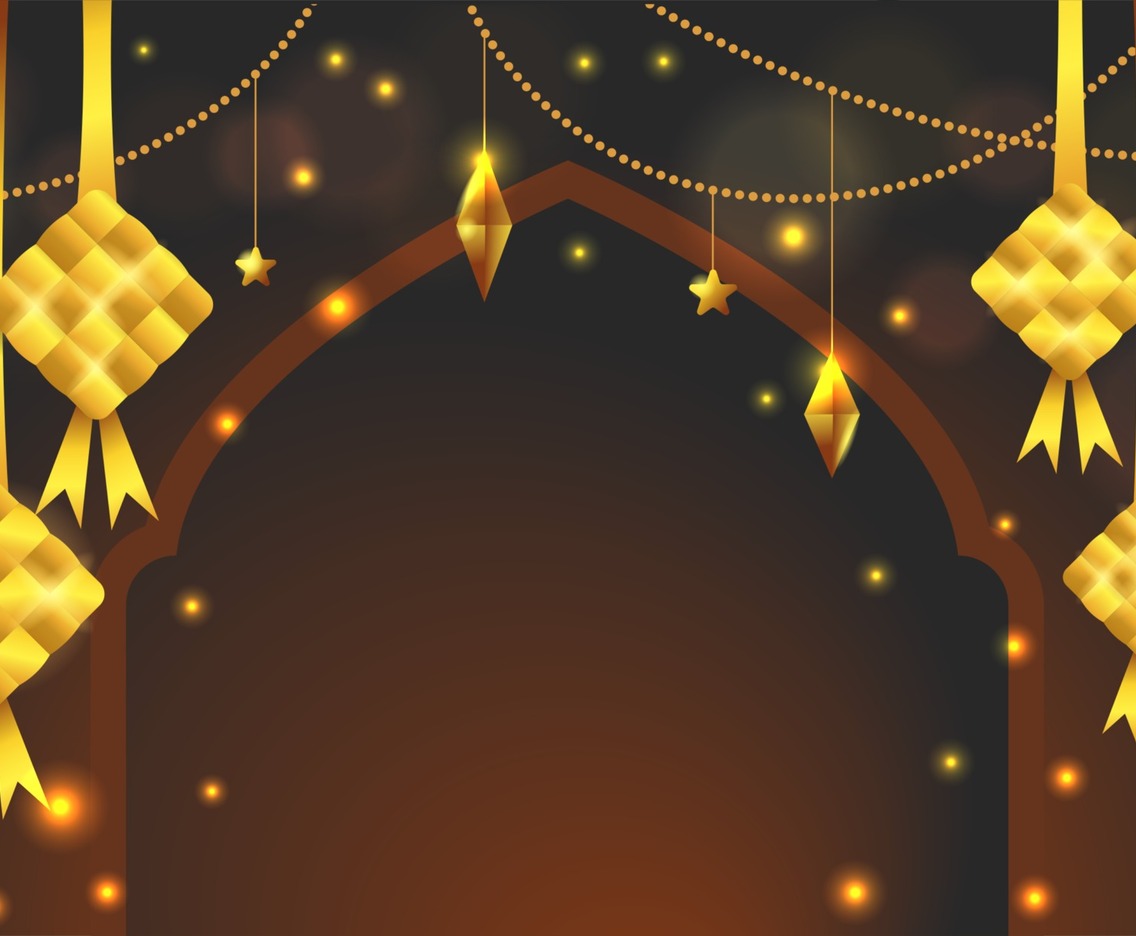 Elegant Gold Ketupat Background