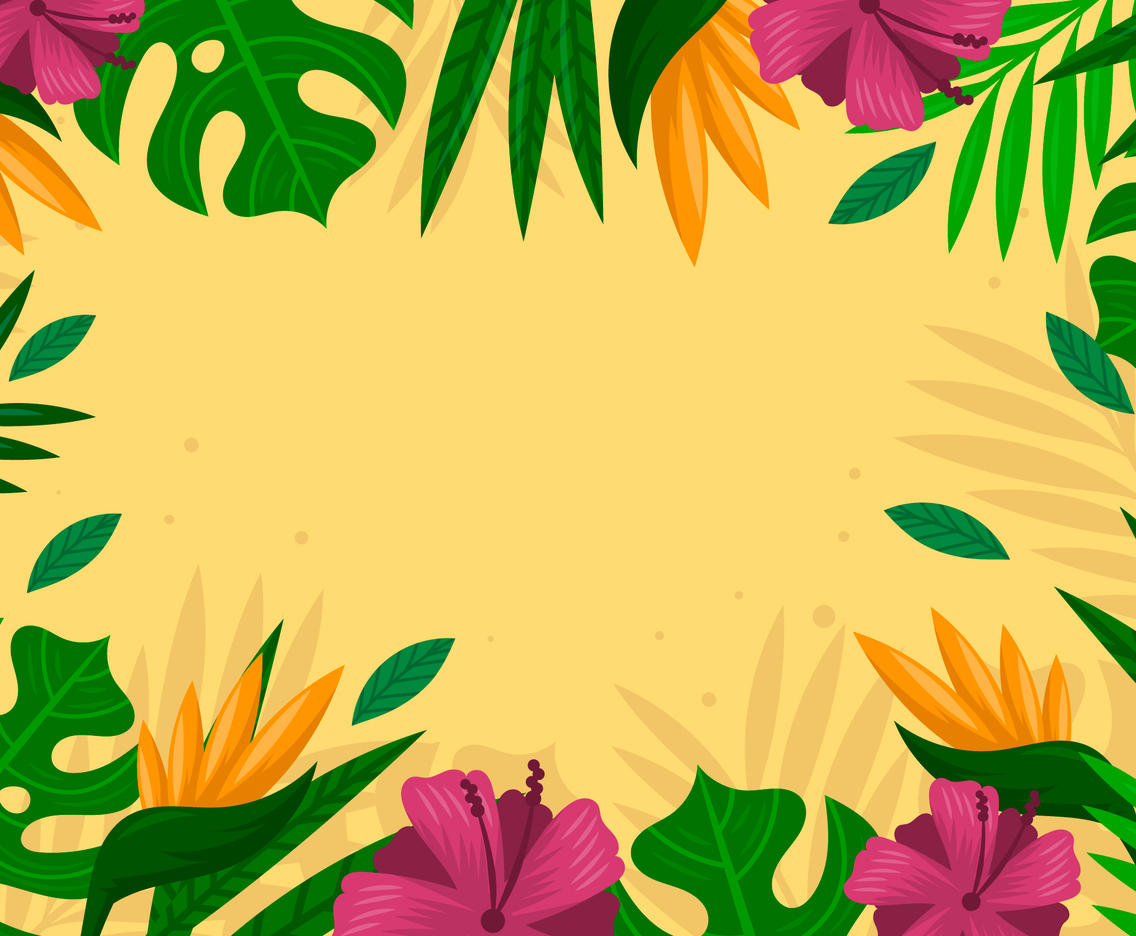 Floral Summer Tropical Background