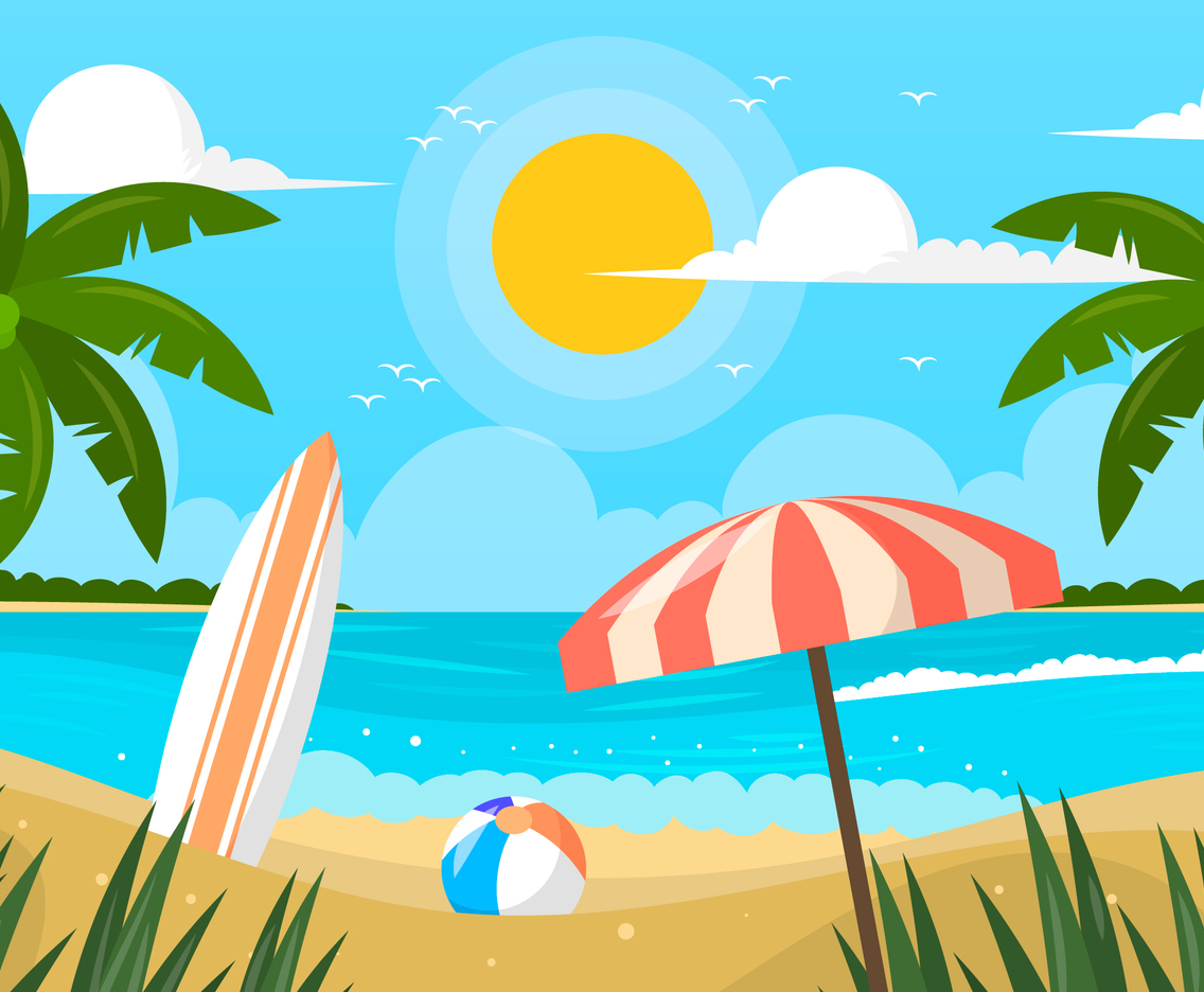 Beach Scenery during Summer