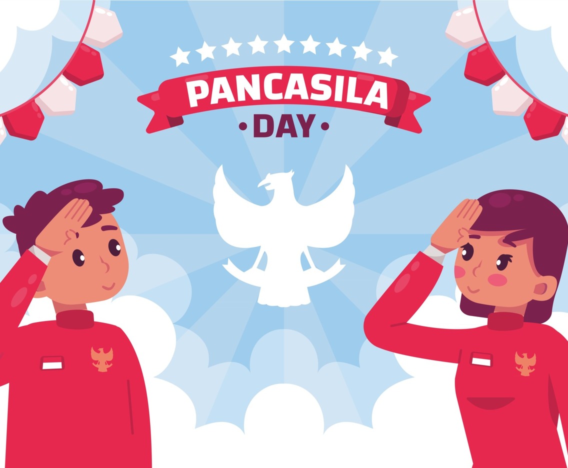 Youth People Celebrating Pancasila Day