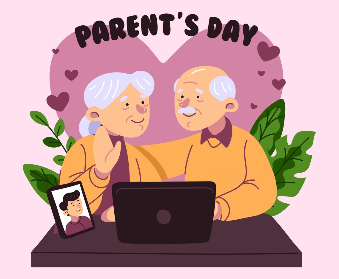 Parents Teleconference with Son