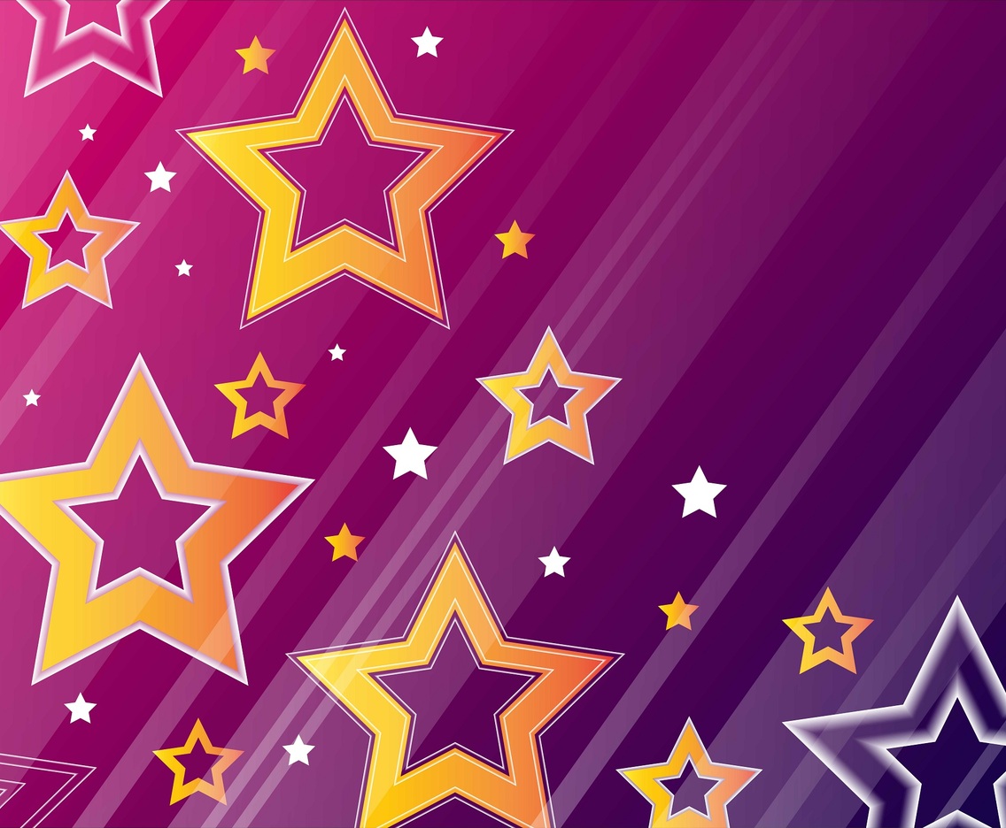 Star and Gradient Outline Background