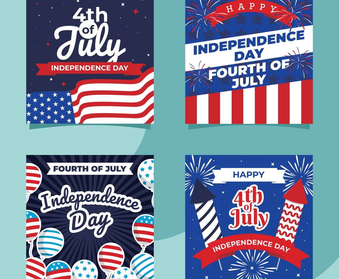 Celebrate Independence Day 4th of July Card