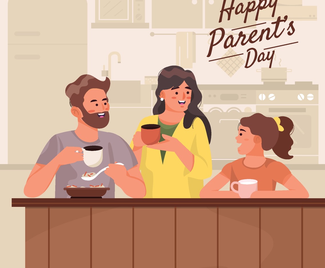 Family at the Kitchen on Parents Day
