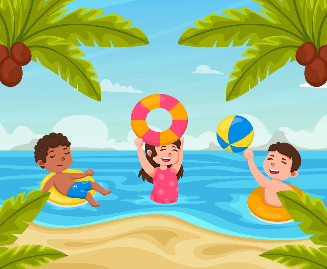 Summer Swimming Background