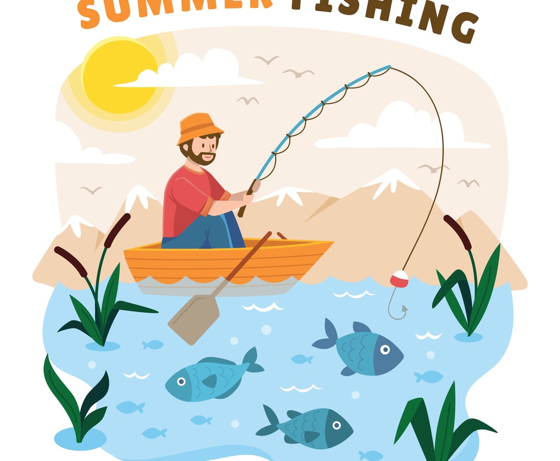 Man Fishing on The Boat