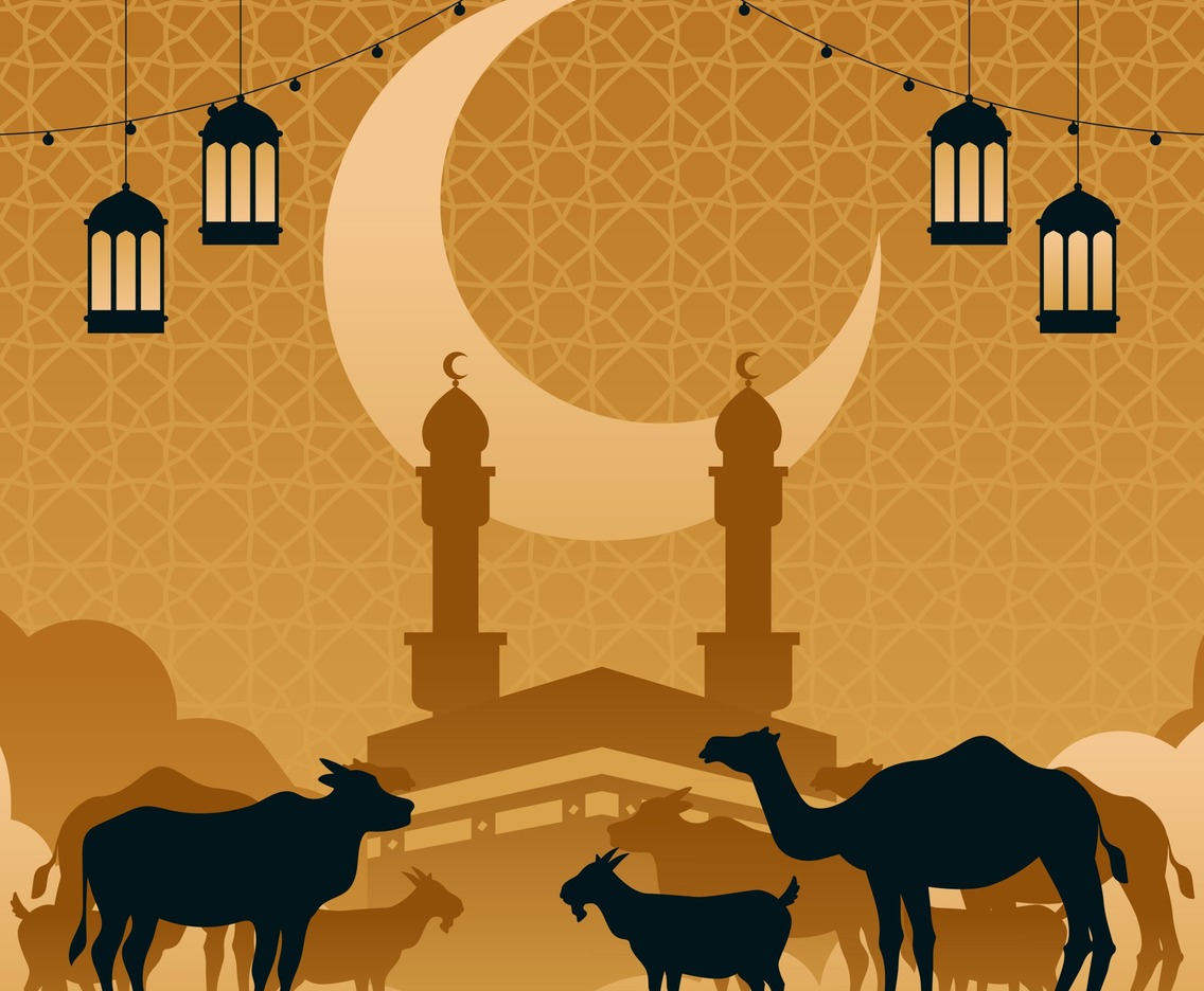 Animals Standing in Front of Kaaba