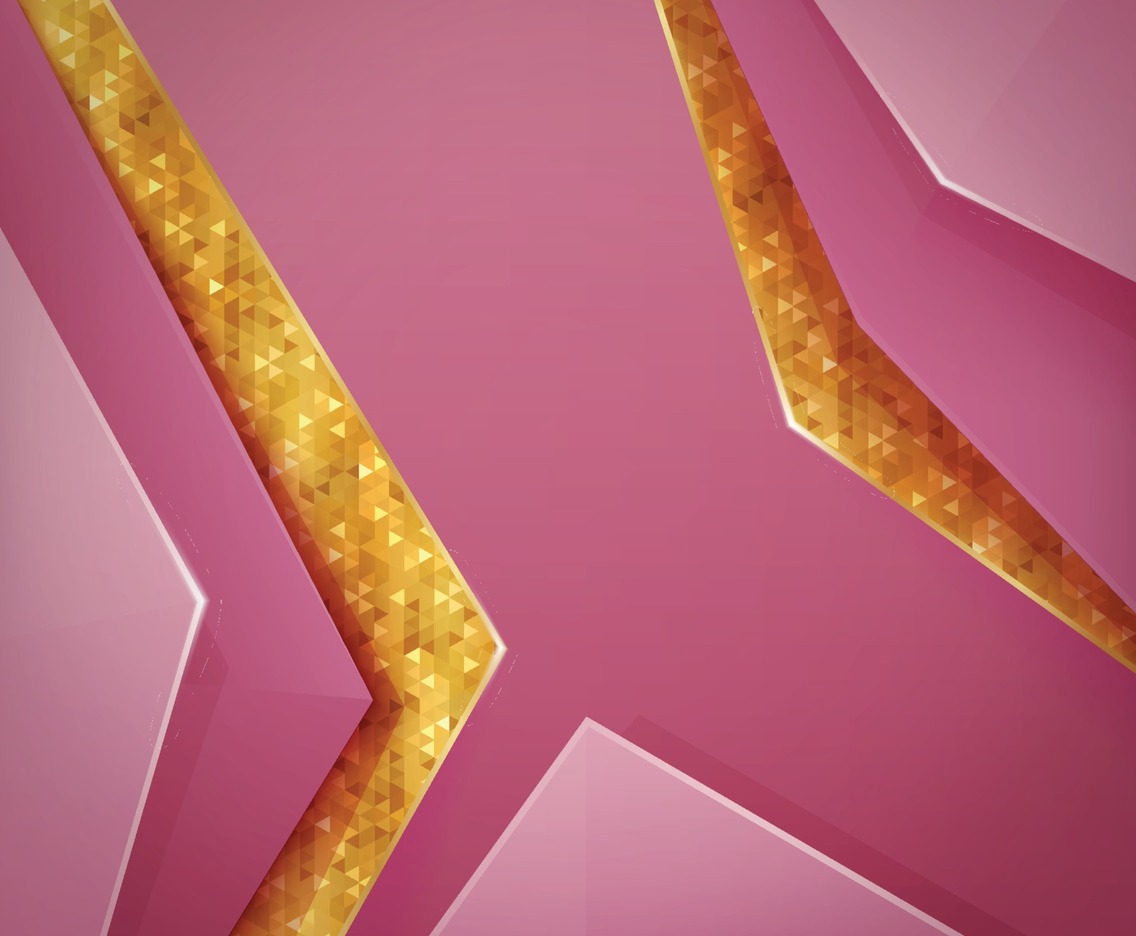 Pink Geometric Shapes with Gold Accents