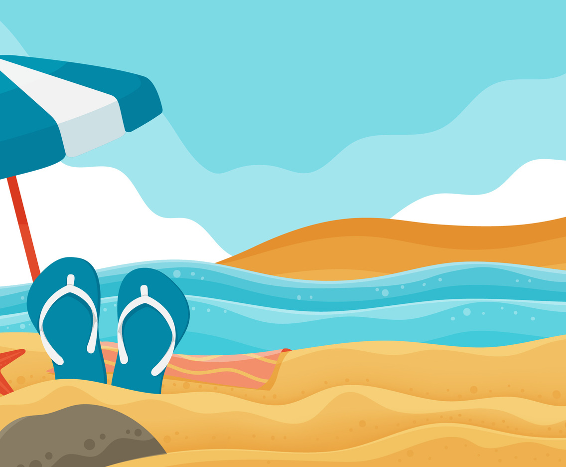 Beach Summer Scenic Background