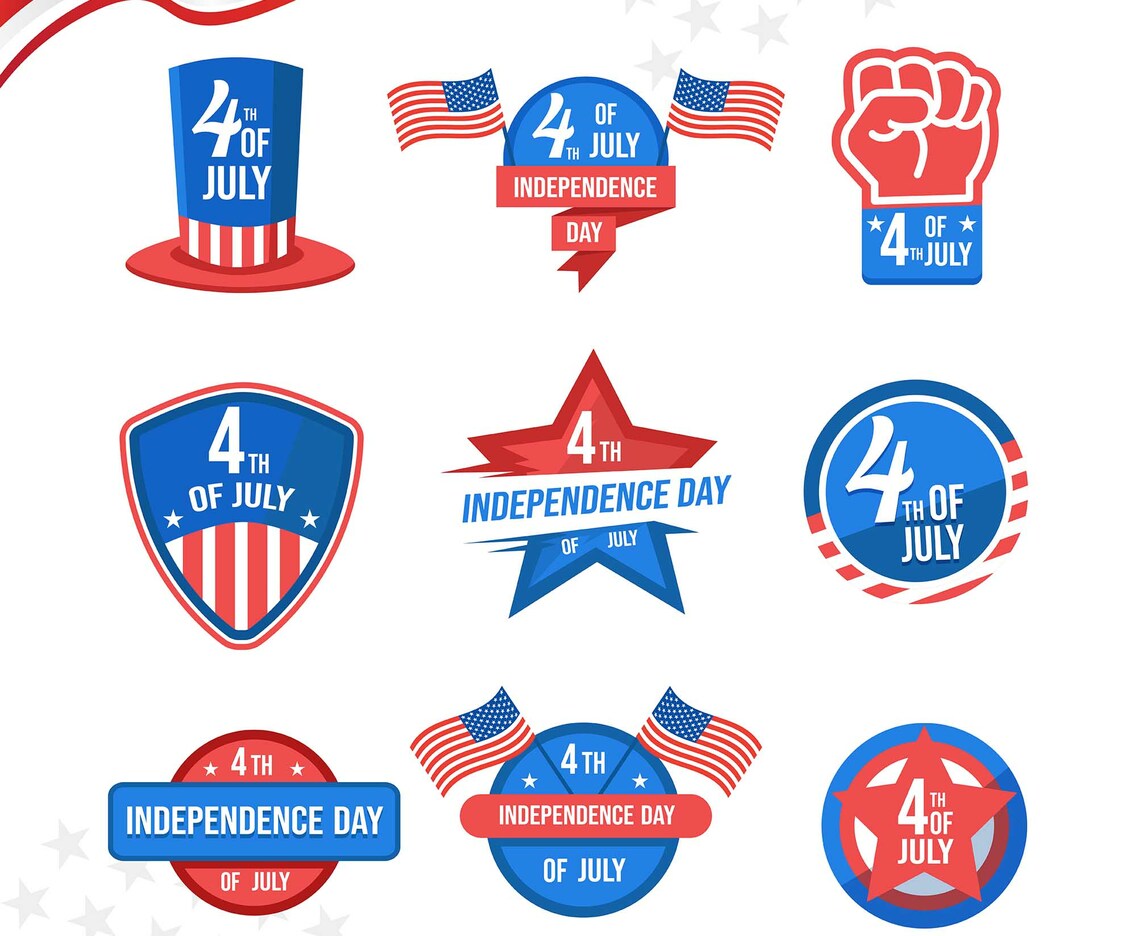 Celebrating America Independence Day badge