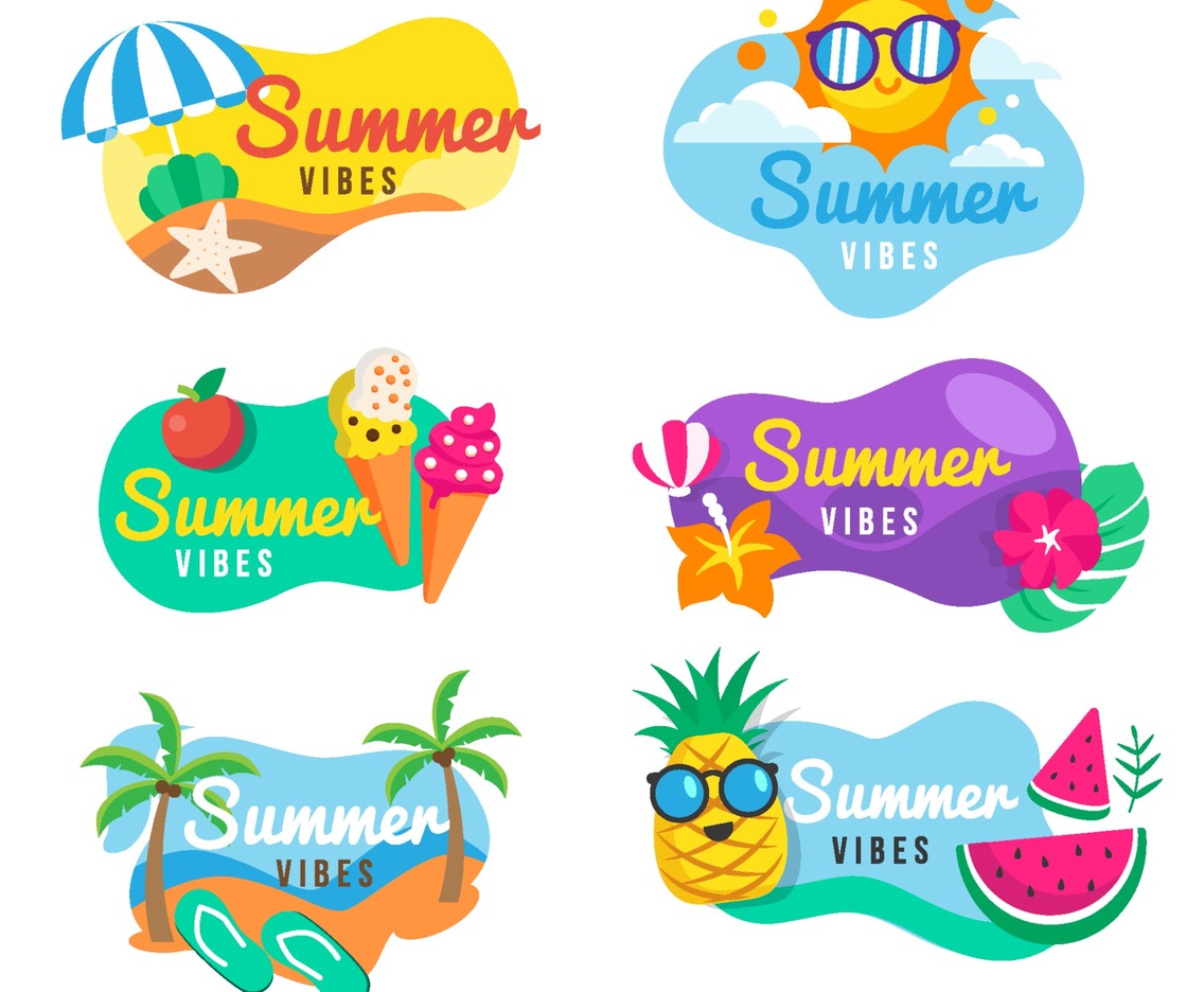 Summer Vibes Badge Collection