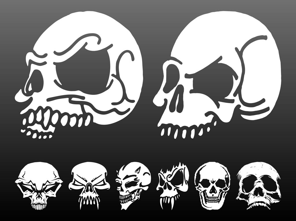 Skulls Vector Graphics Set