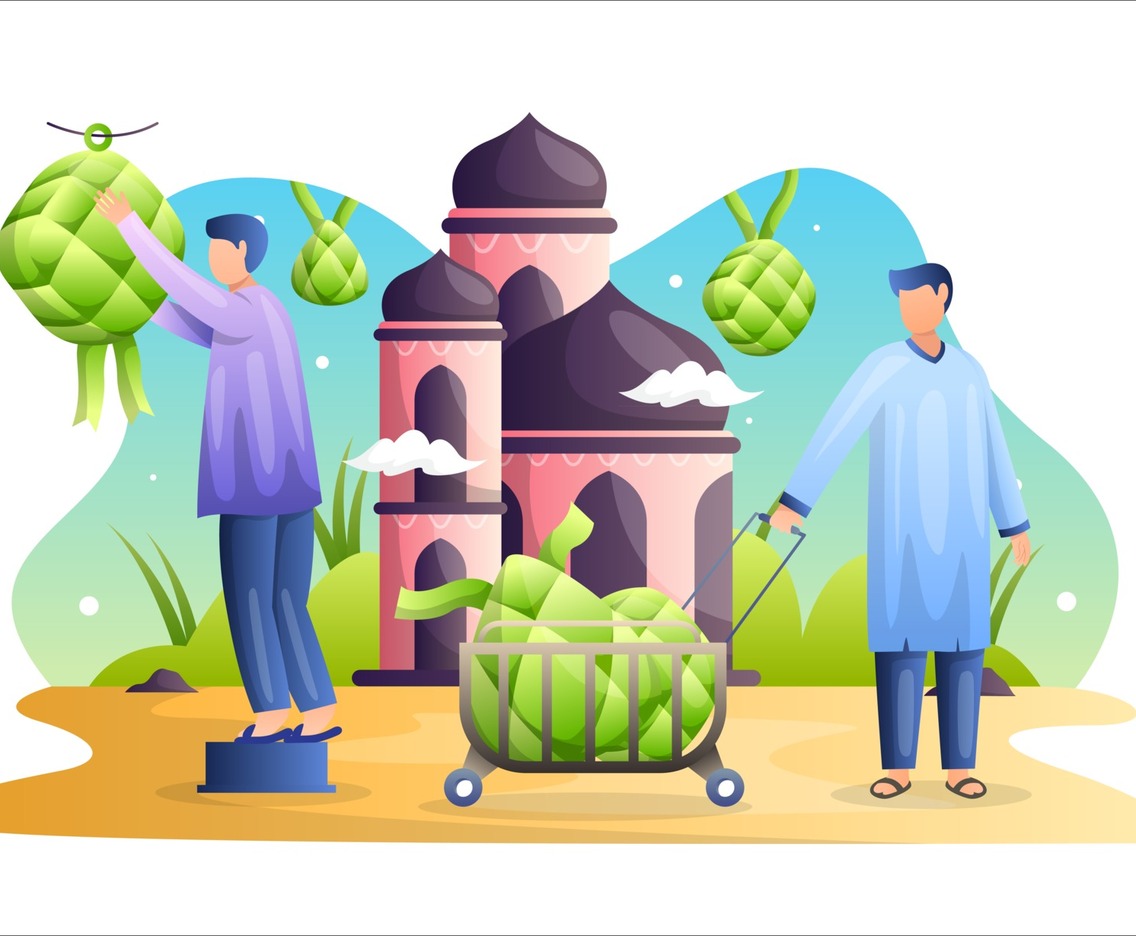 Preparing Ketupat Party