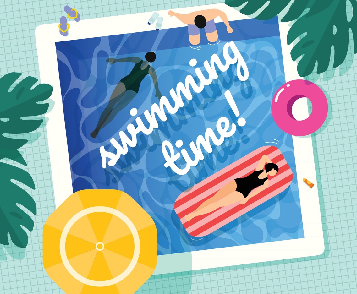 Two Ladies And A Man Enjoying Swimming Pool