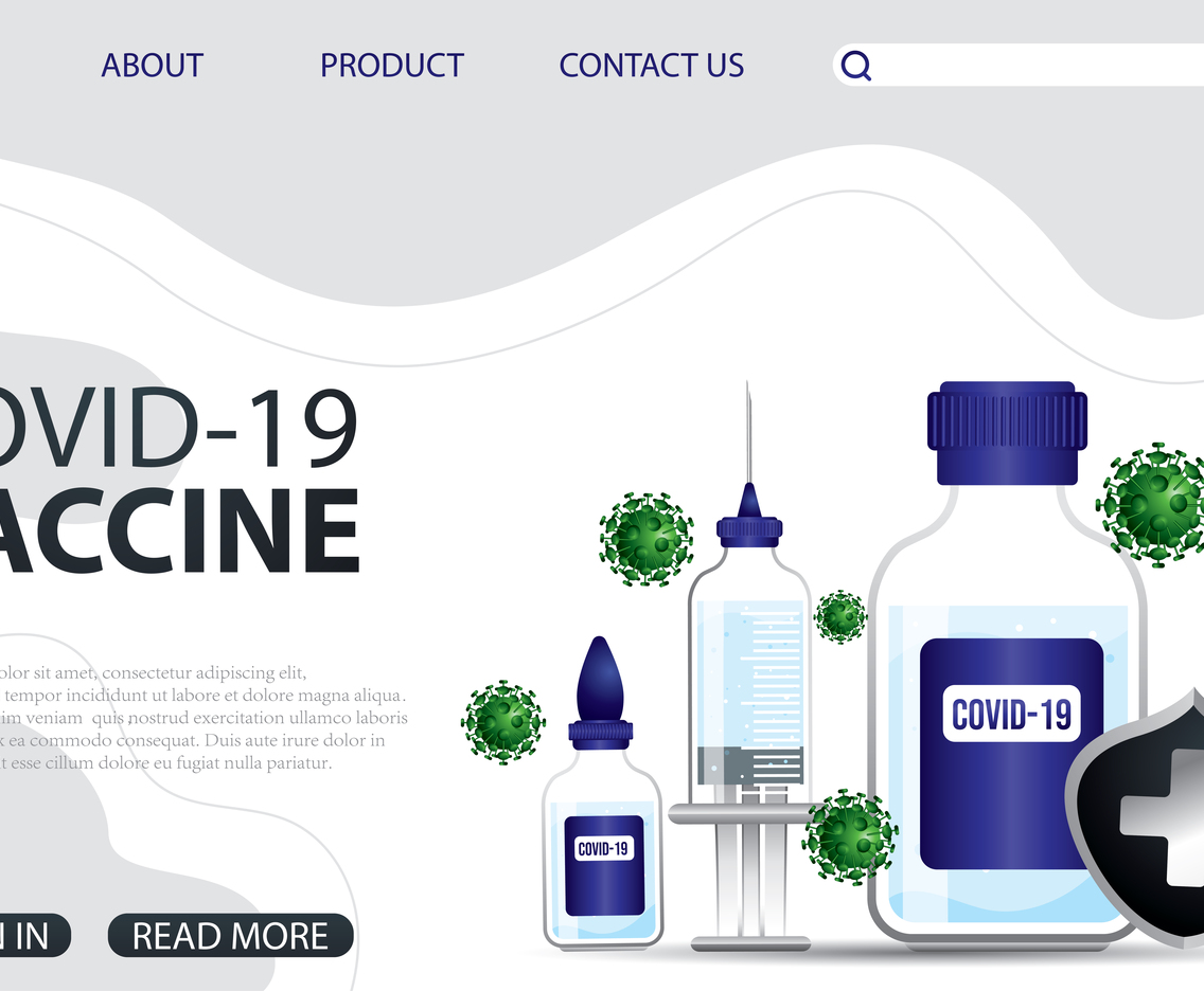 Corona Vaccine Landing Page Concept