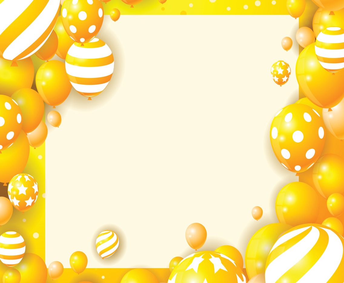 Frame of Yellow Balloons