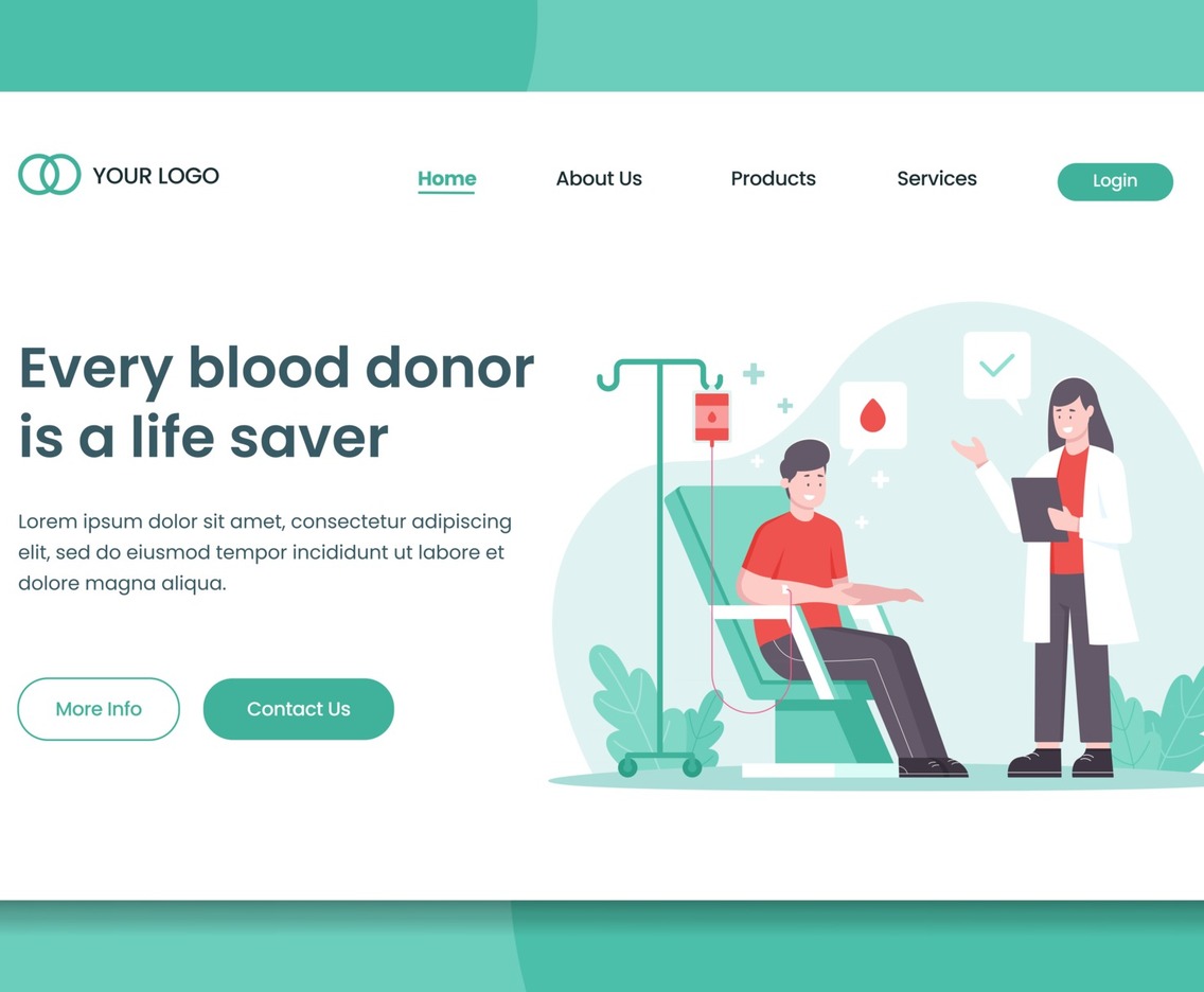 Blood Donor Landing Page