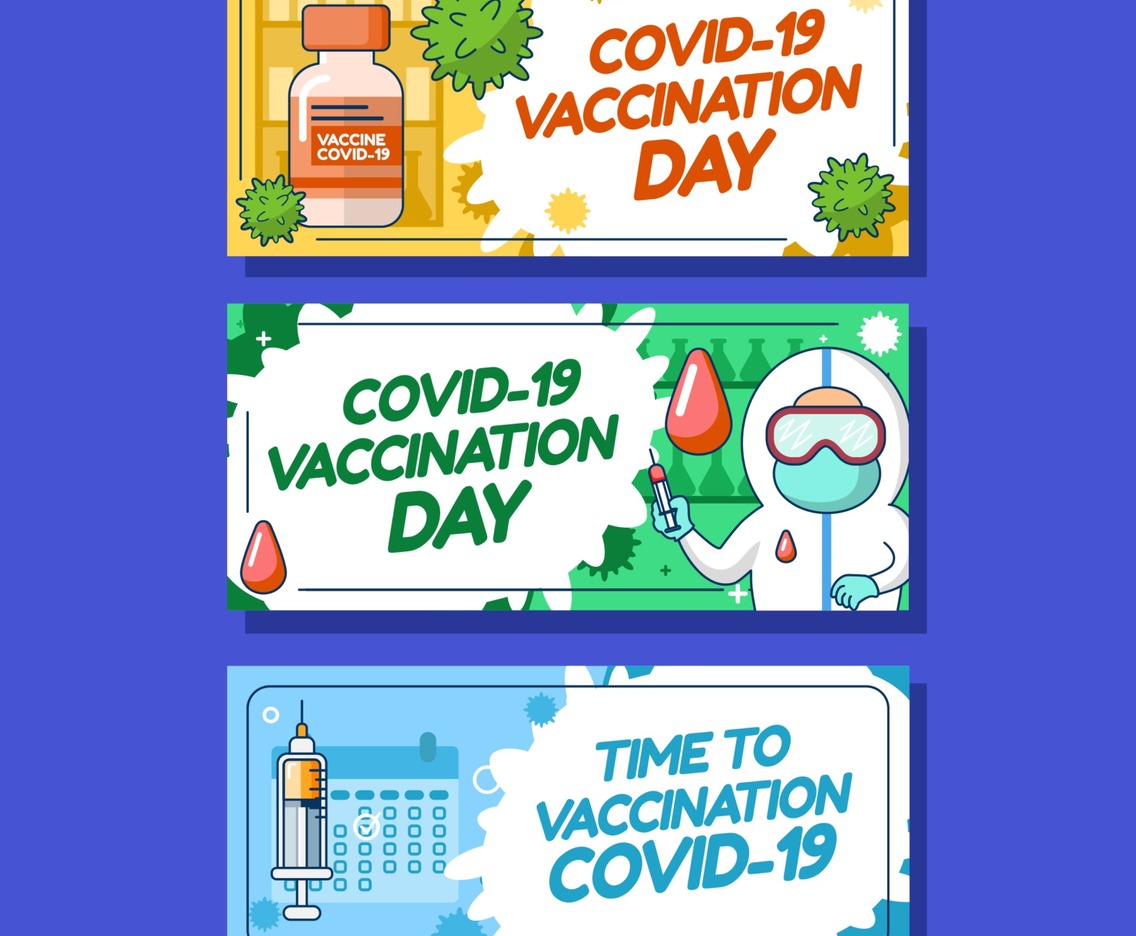 Covid 19 Vaccine Day Banner Collection