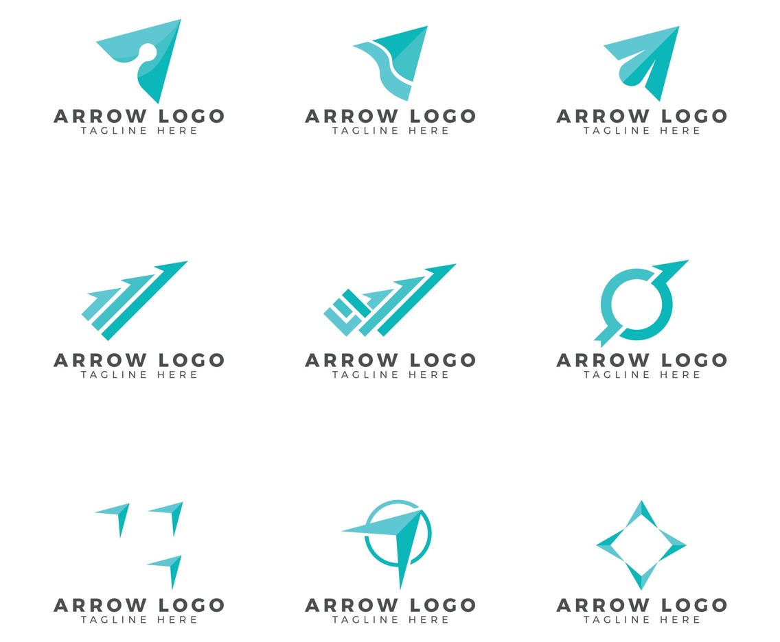 Simple Clean Modern Arrow Logo Element