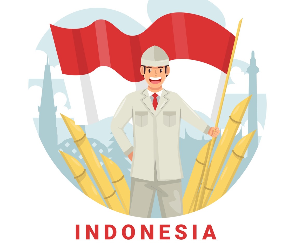 Soldier Celebrating Indonesia Independence Day