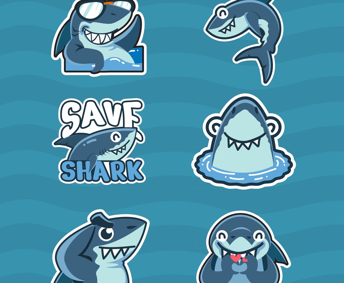 Cute Shark with Smile