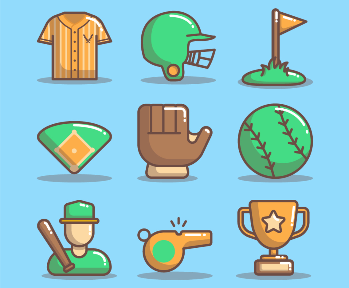 Set of Soft Ball Icon