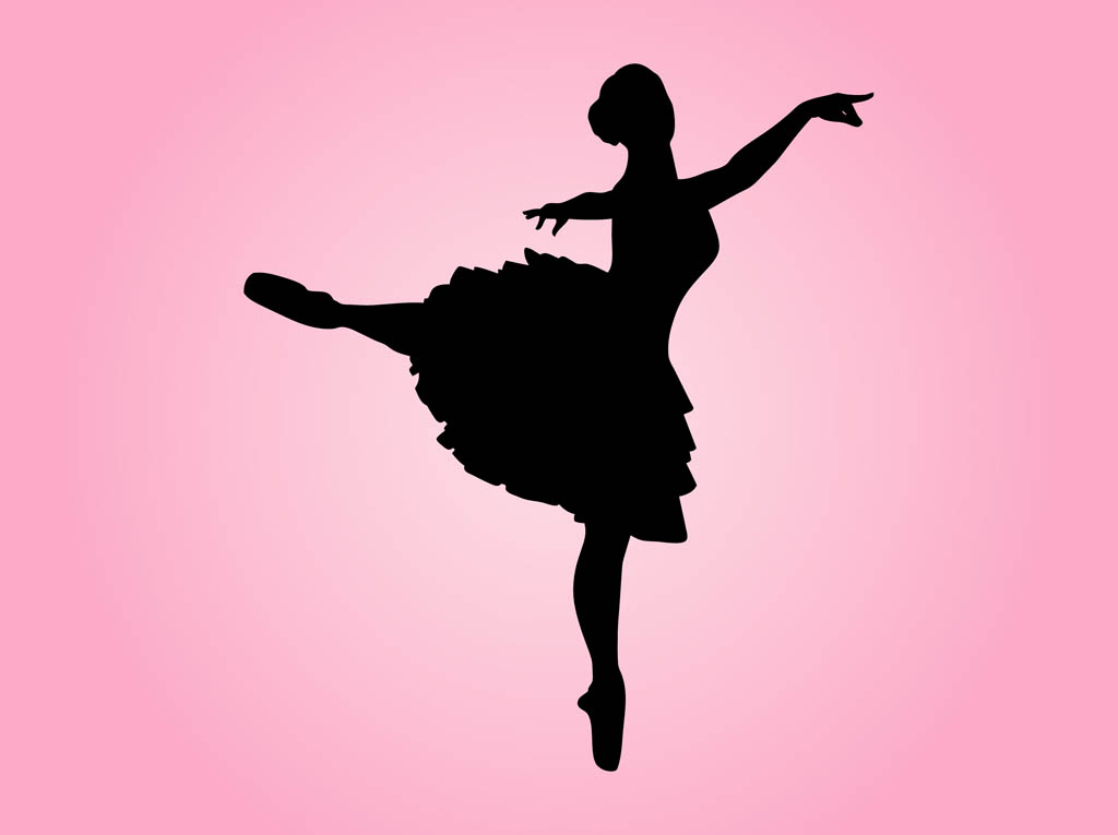 Dancing Ballerina Silhouette Vector Art & Graphics | freevector.com