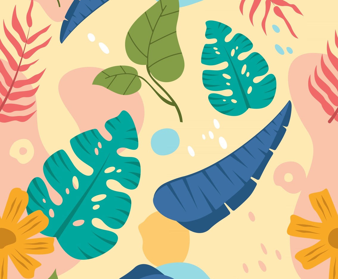 Tropical Leaves for Summer Celebration