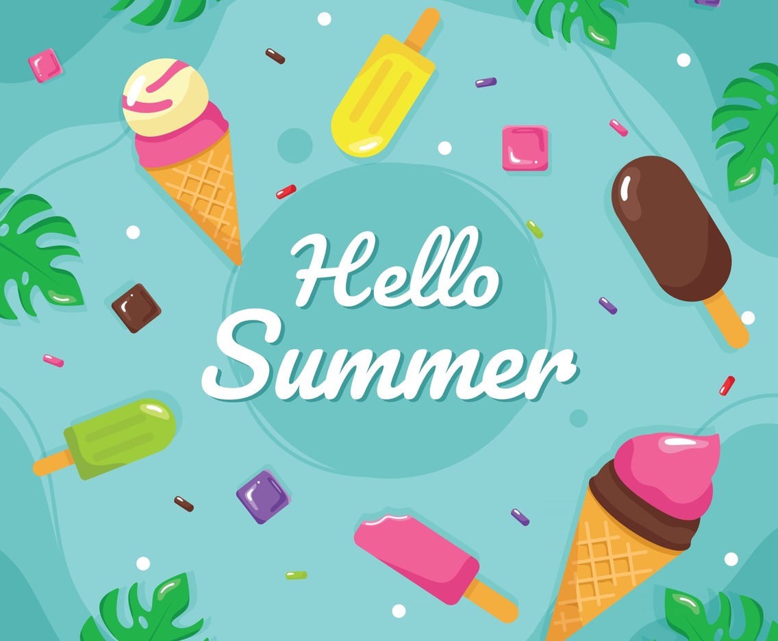 Summer Sweets Ice Cream Background