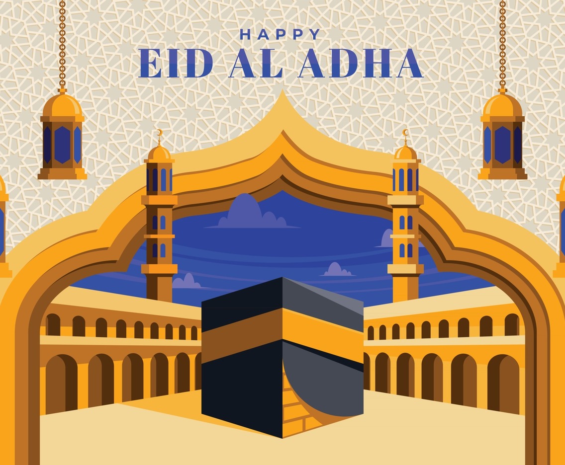 Golden blue Eid Al Adha