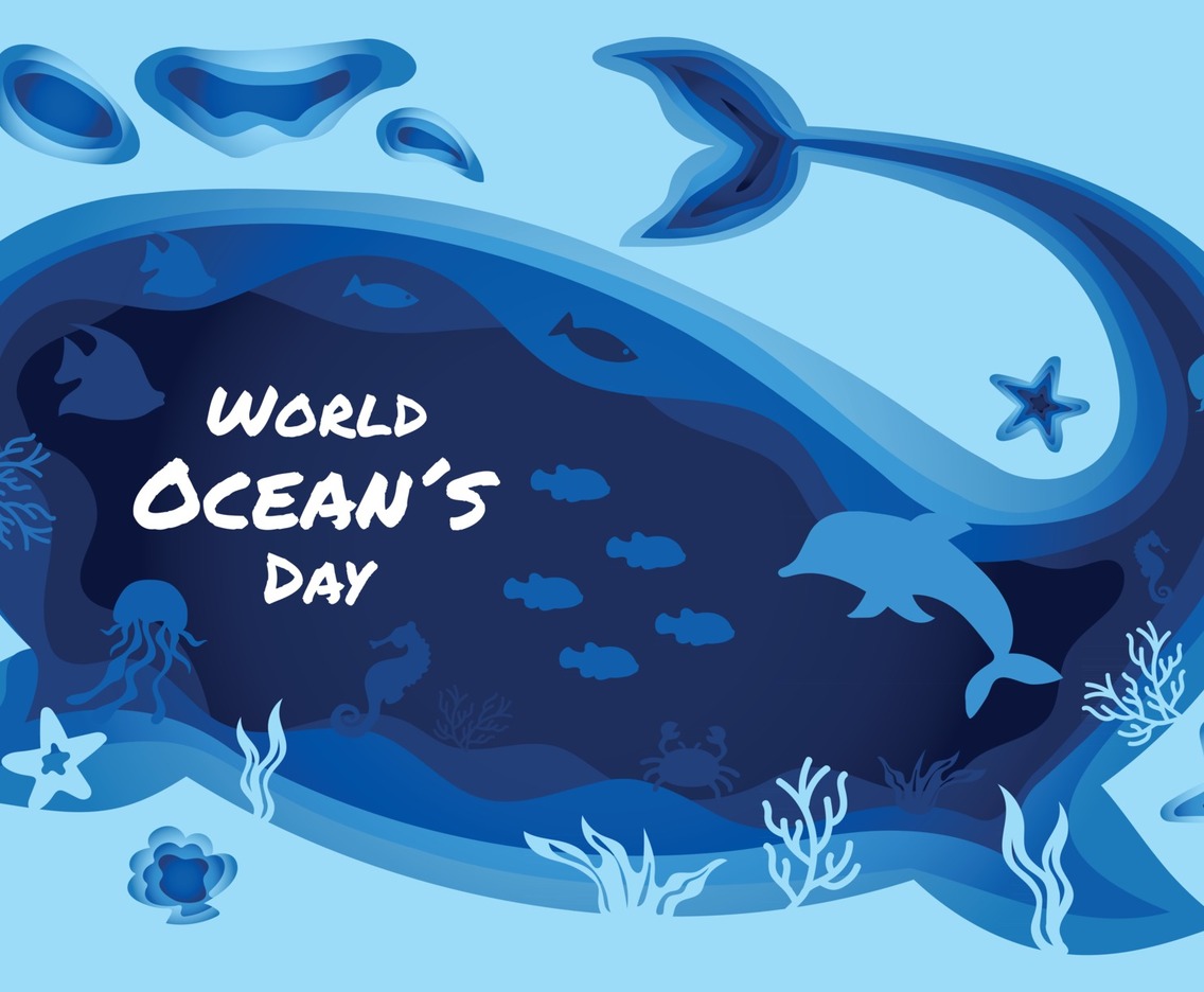 World Ocean Day Papercut Concept