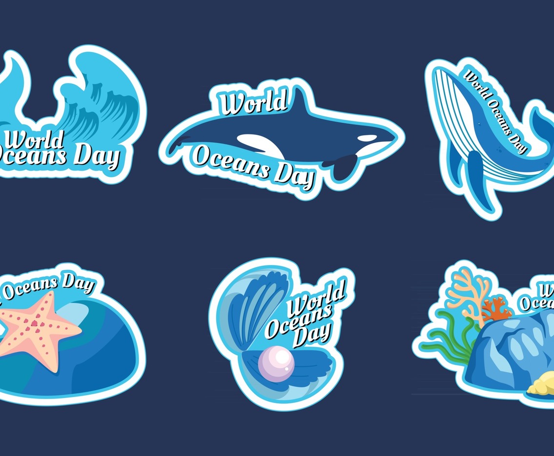 World Oceans Day Sticker Set