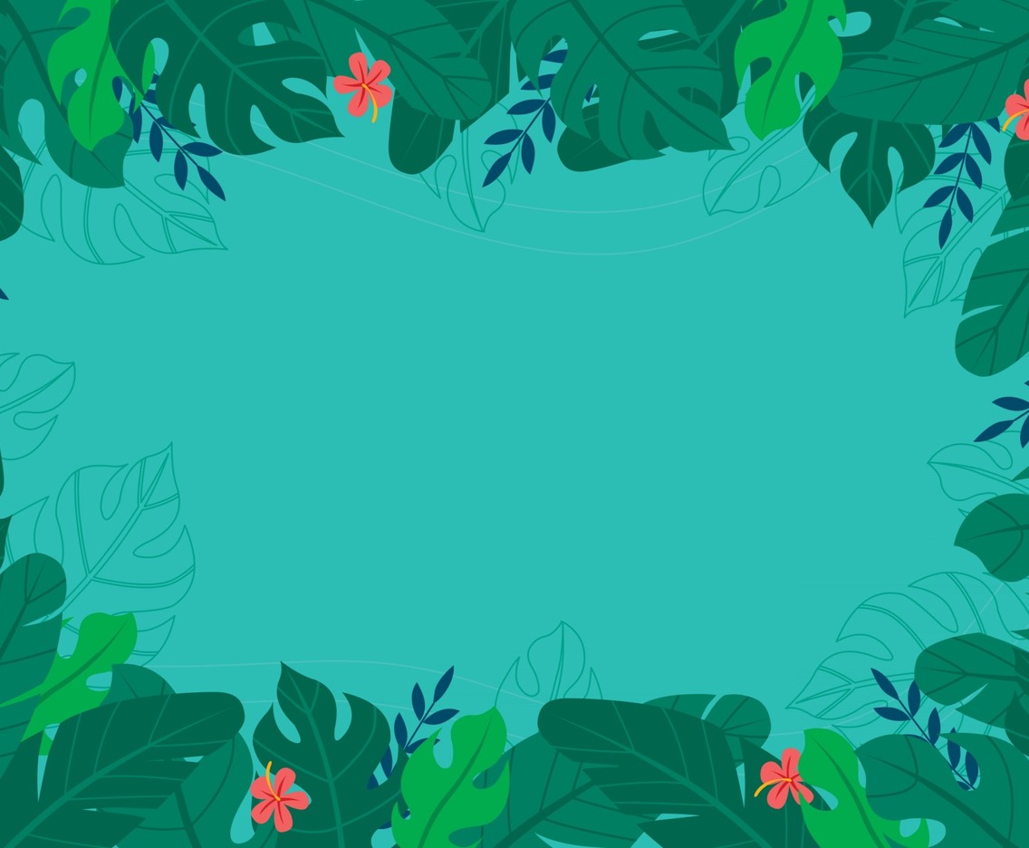 Summer Background With Tropical Floral