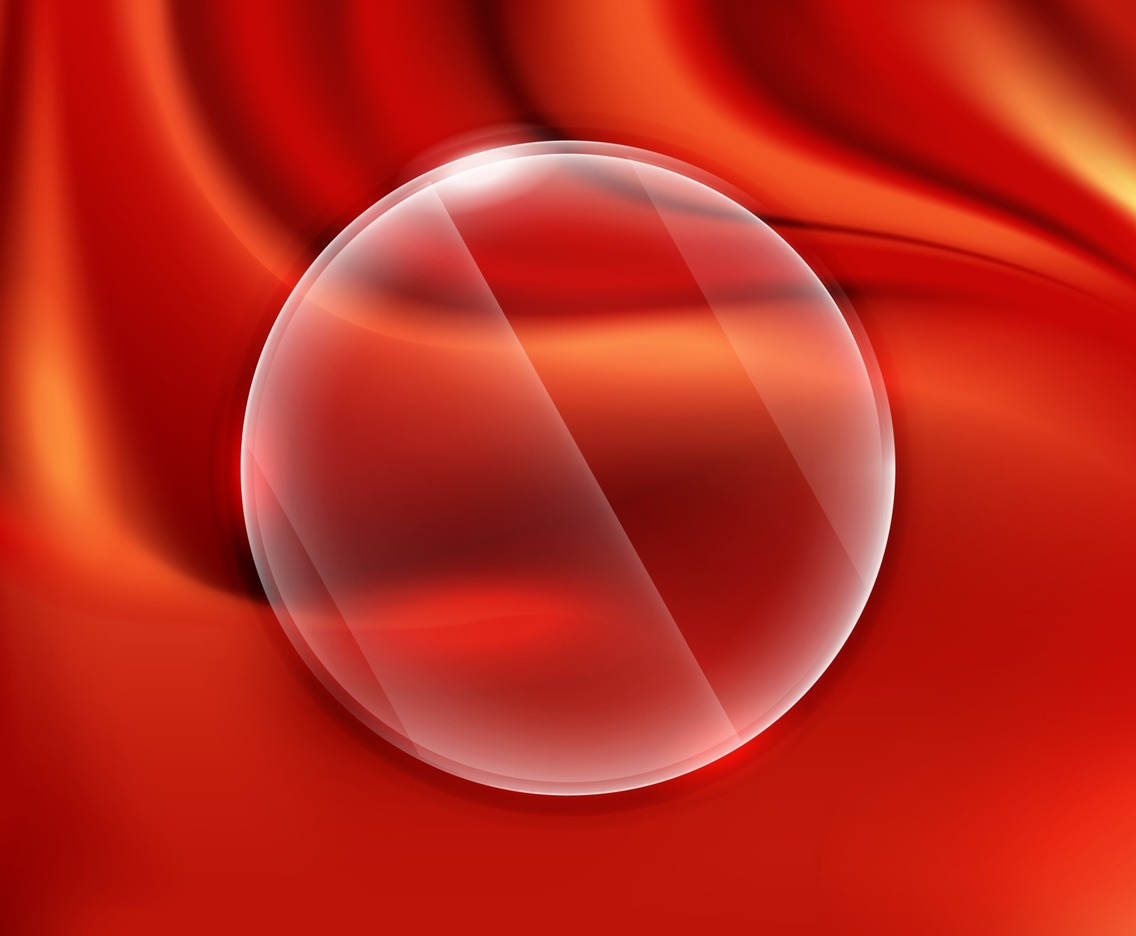 Red Satin Background with Crystal White Lense