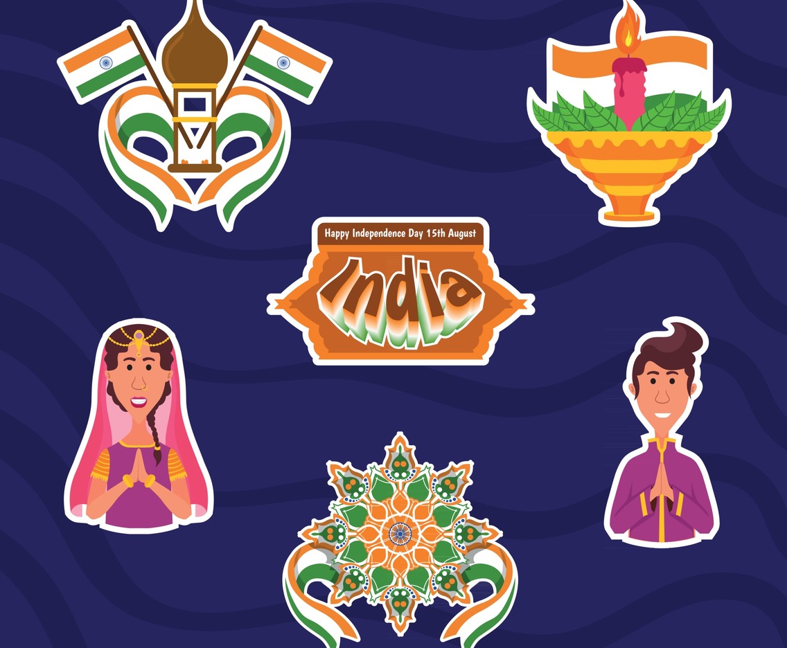 India Independence Day Stickers