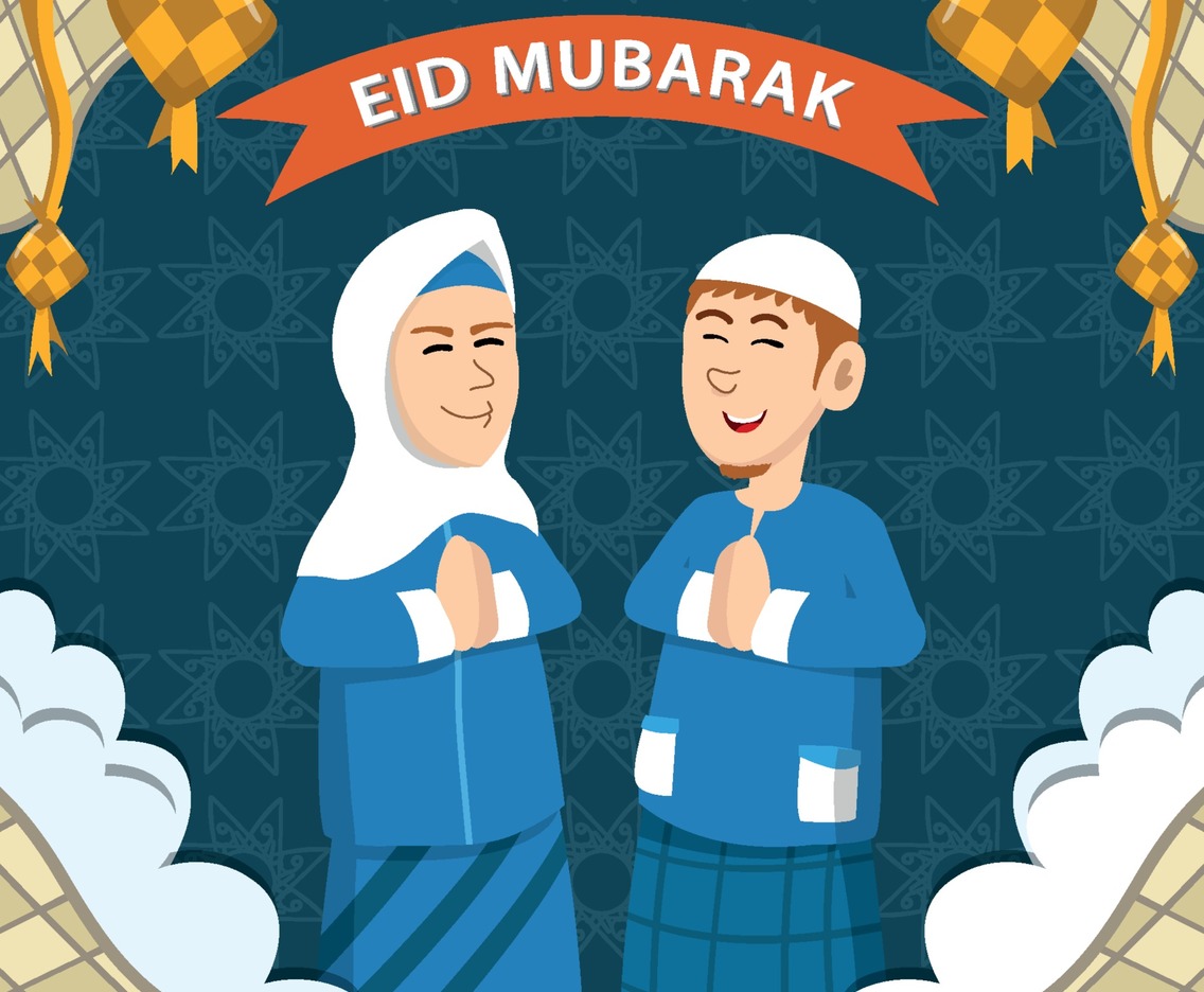 Muslim Couples Celebrate Eid and Ketupat