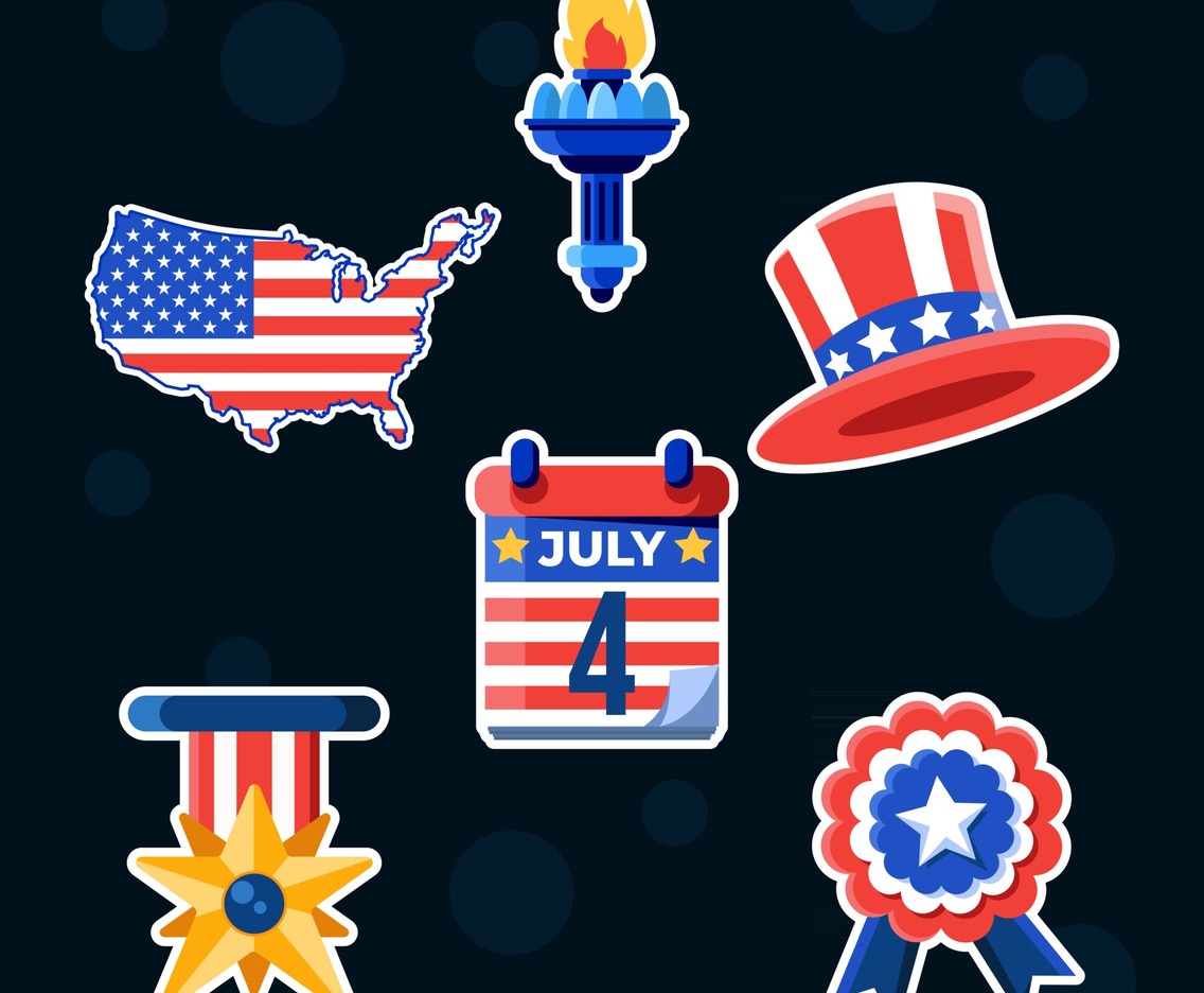 Simple Sticker 4th of July