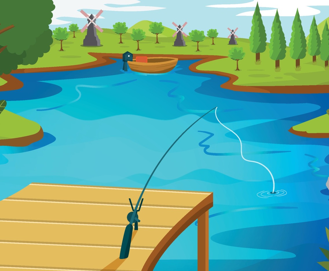 fishing people theme background