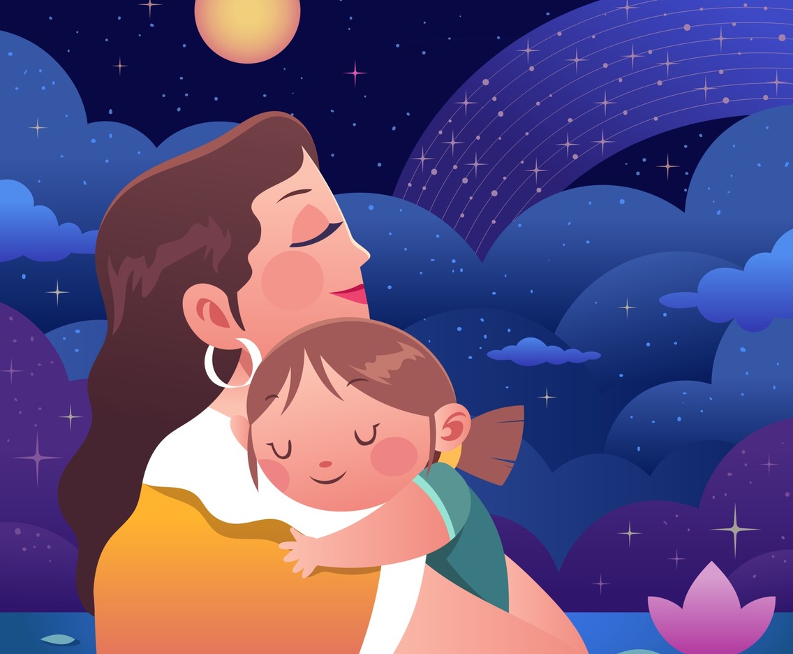 Mother Hugs Her Child