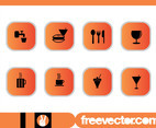 Foods And Drinks Icons Set