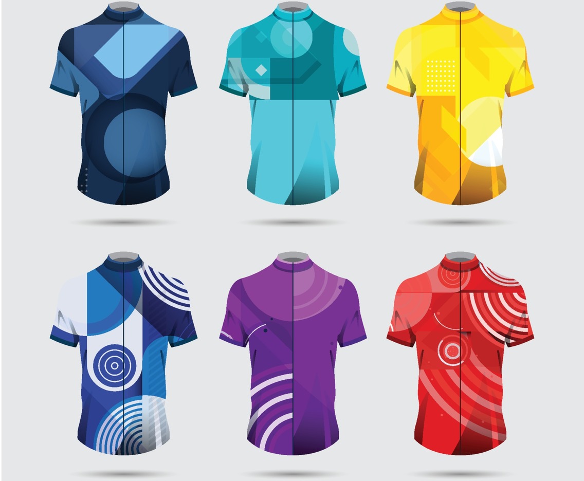 Abstract Cyclist Jersey Sport Wear Concept