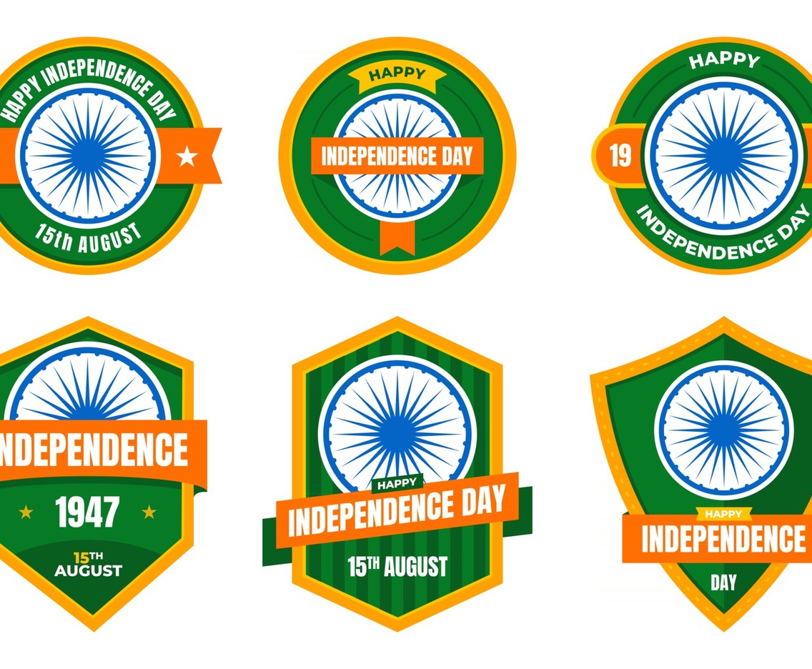 India Independence Badge Set