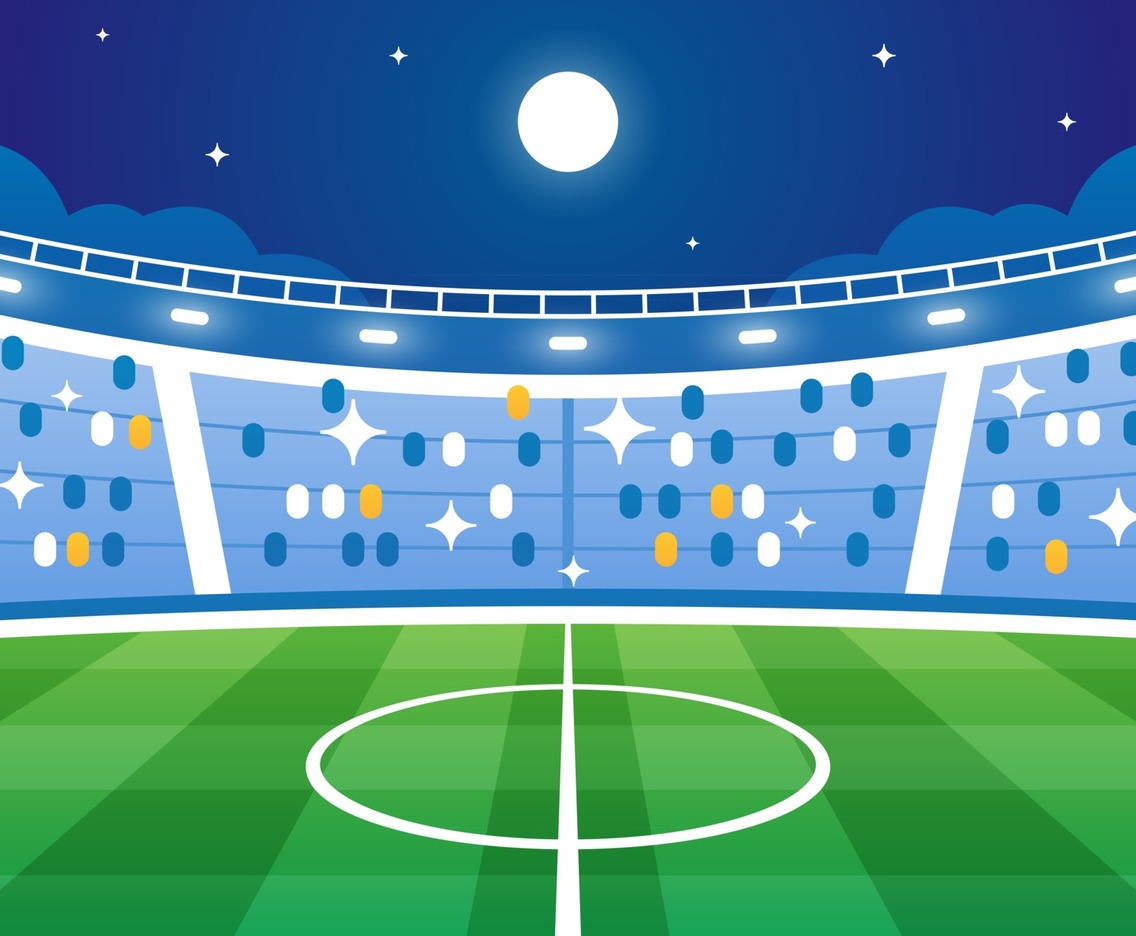 Football Stadium at Night Background