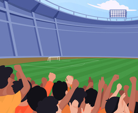 Soccer Fans in Stadium