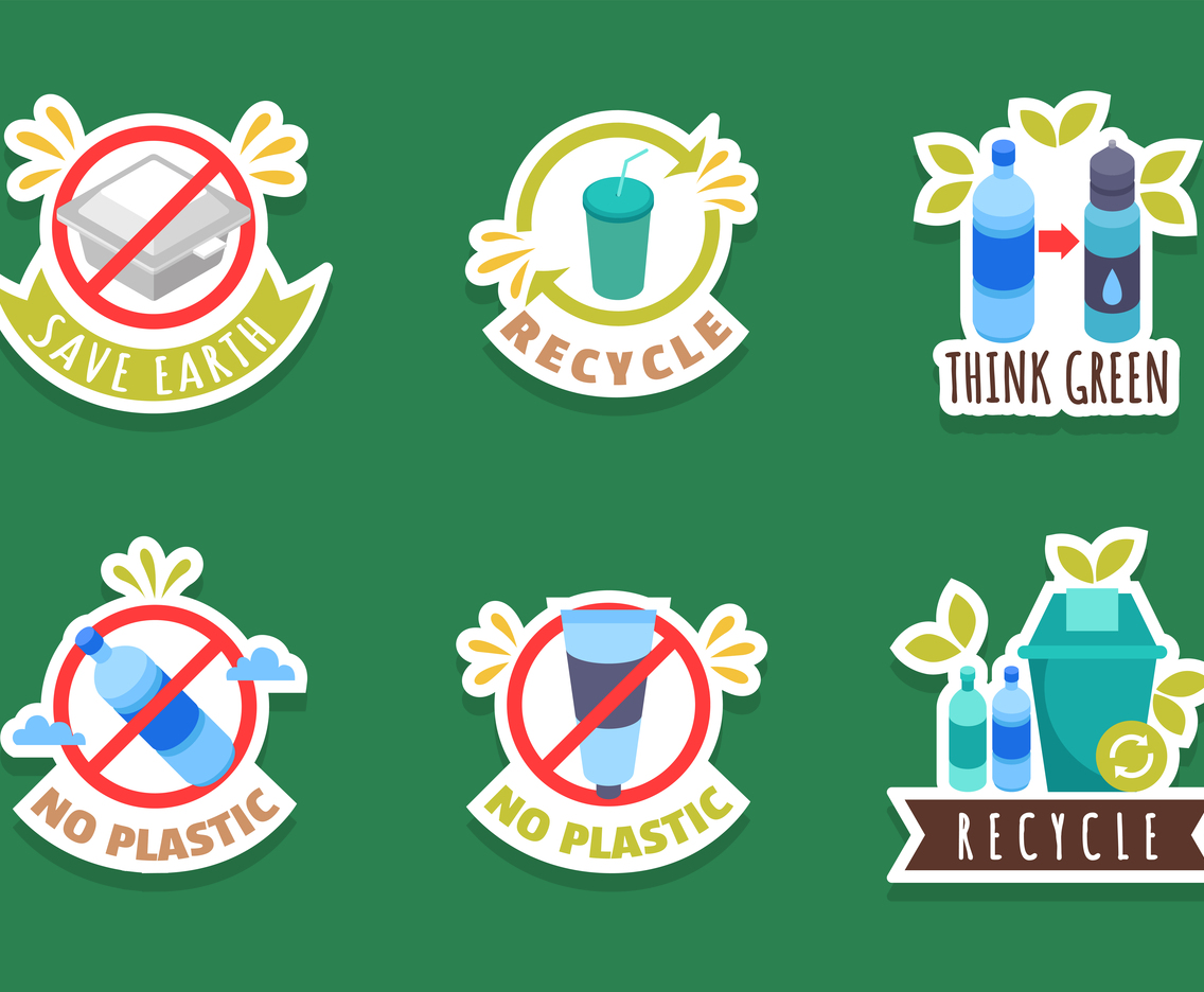 No Plastic Day Sticker Pack