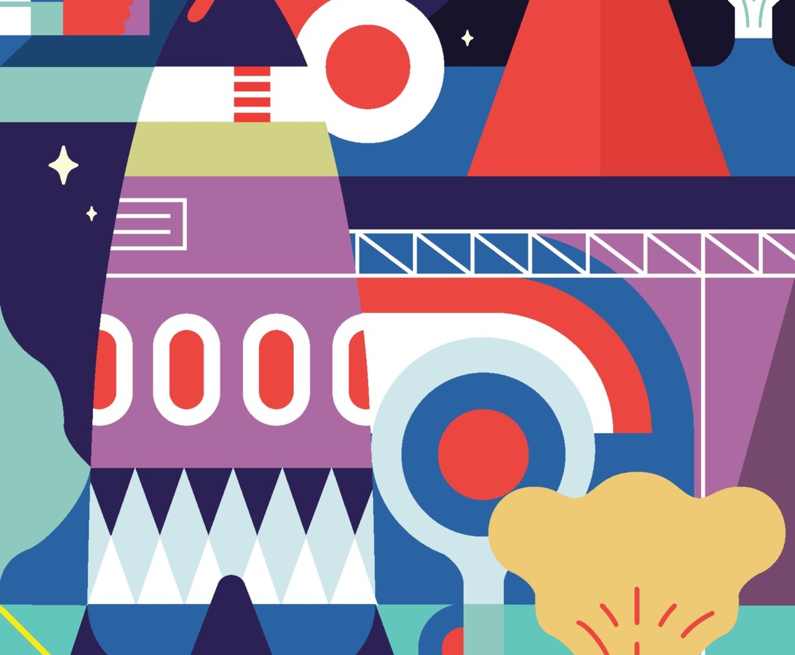 Spaceships Elements Background